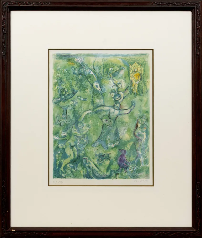 リトグラフ Chagall - Abdullah Discovered before Him...,  from the Arabian Nights