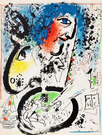 リトグラフ Chagall - Auto-portrait