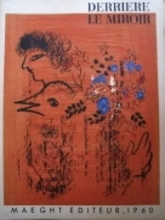 リトグラフ Chagall - Bouquet à l'oiseau