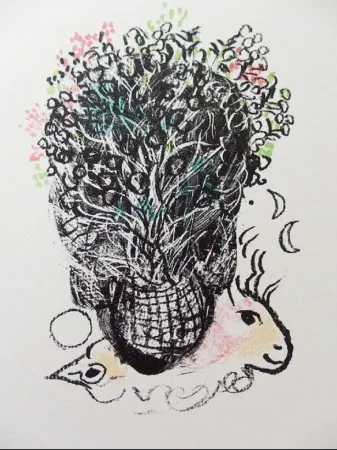 リトグラフ Chagall - Bouquet pour Fernand