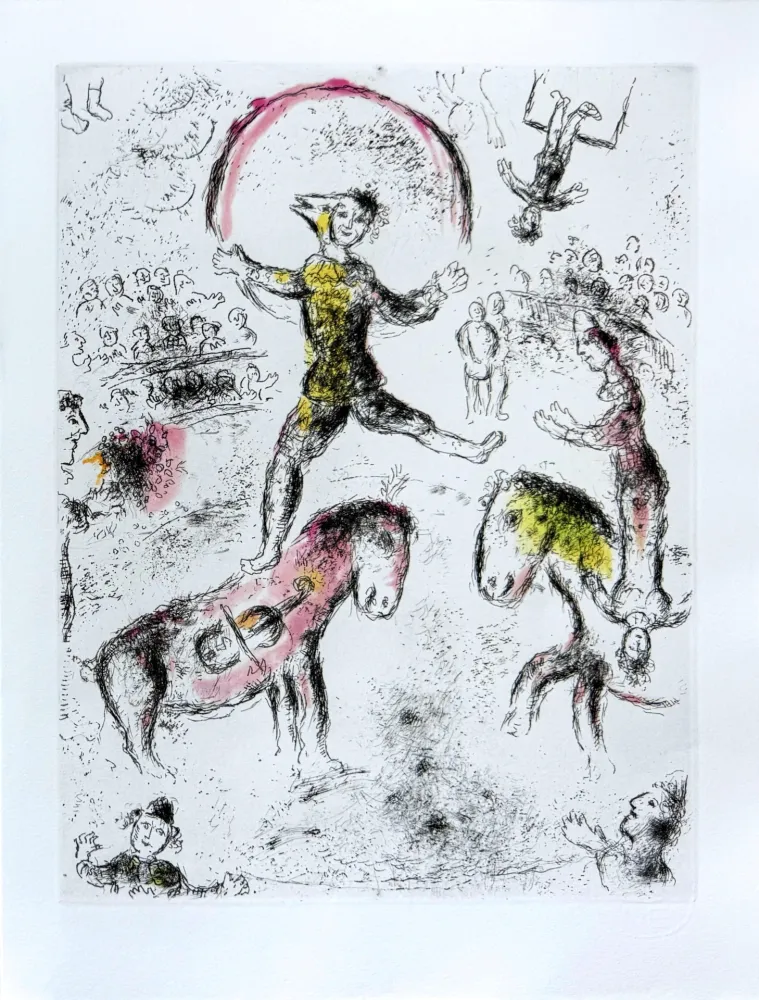 エッチング Chagall - Celui qui dit les choses sans rien dire, Planche VI