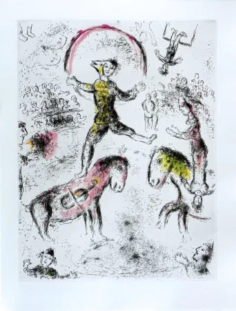 エッチング Chagall - Celui qui dit les choses sans rien dire, Planche VI