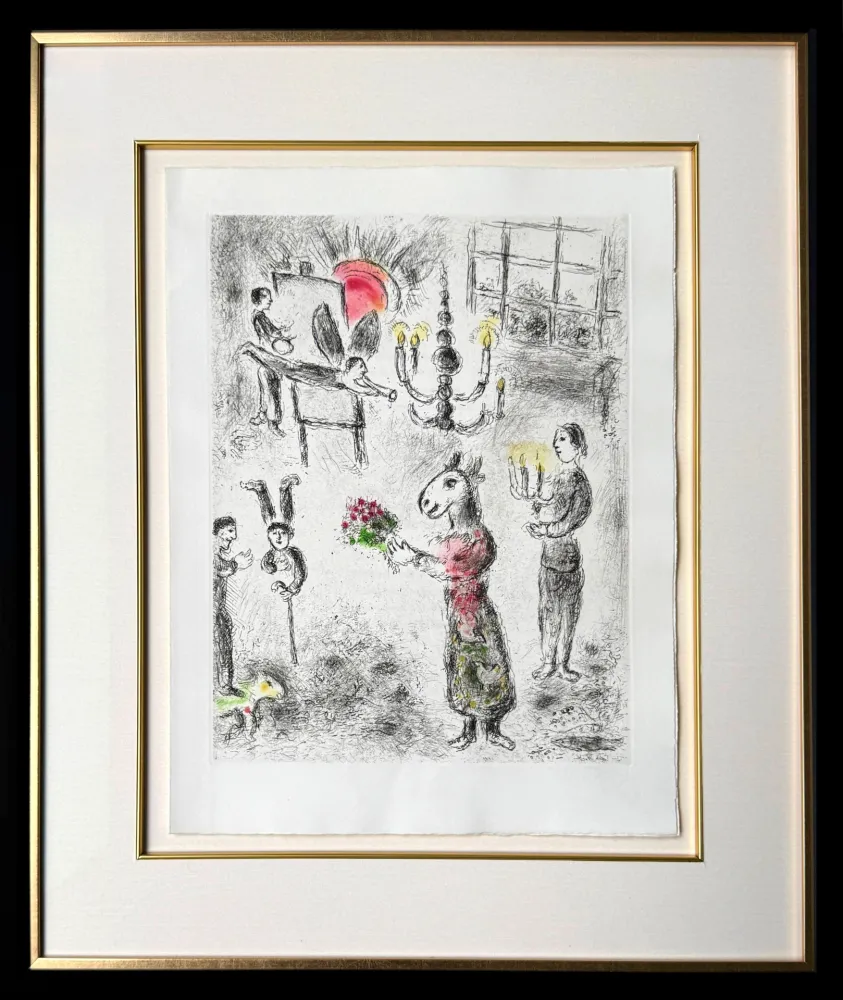 エッチング Chagall - Celui qui dit les choses sans rien dire, Planche VII