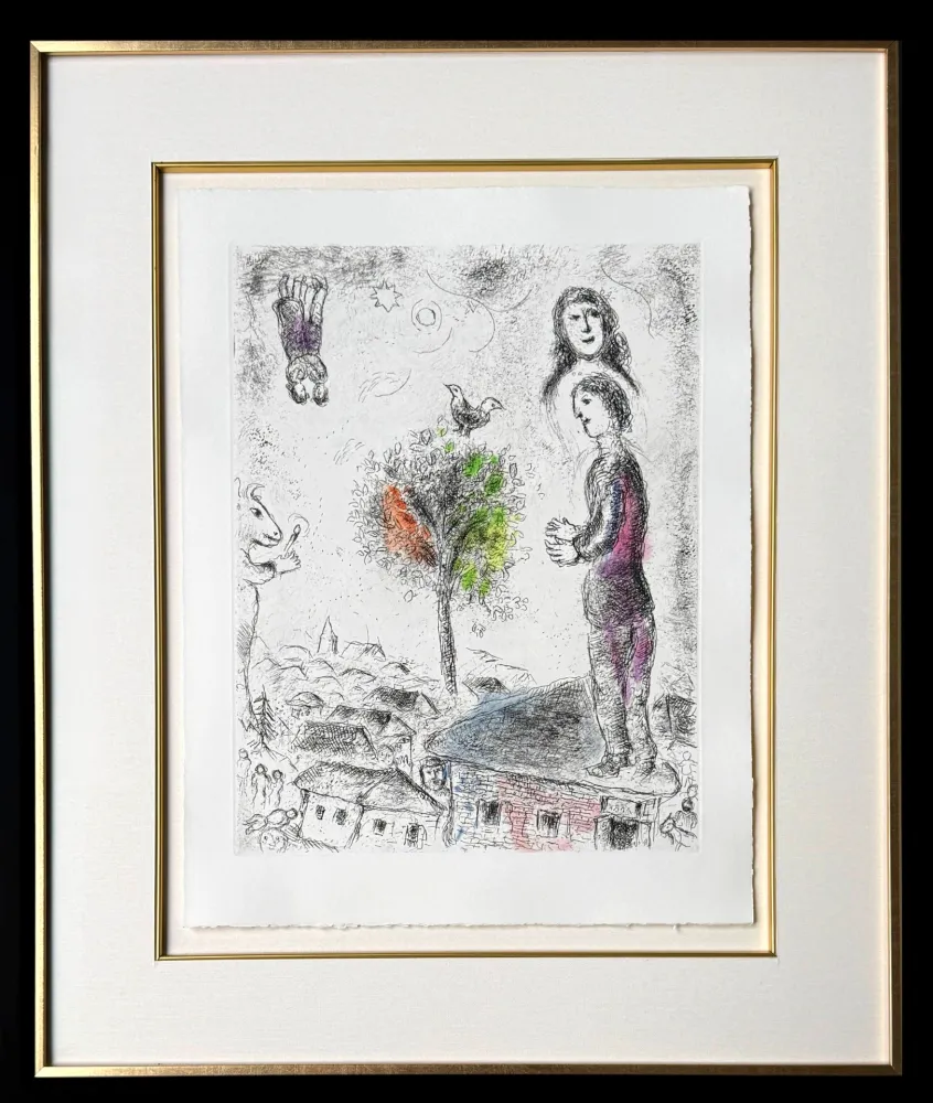 エッチング Chagall - Celui qui dit les choses sans rien dire, Planche VIII