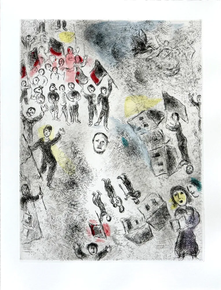 エッチング Chagall - Celui qui dit les choses sans rien dire, Planche XI
