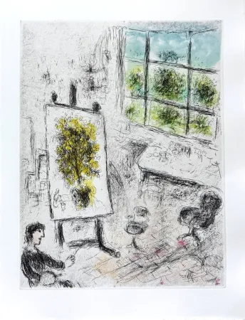 エッチング Chagall - Celui qui dit les choses sans rien dire, Planche XIII