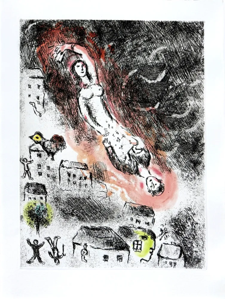 エッチング Chagall - Celui qui dit les choses sans rien dire, Planche XV