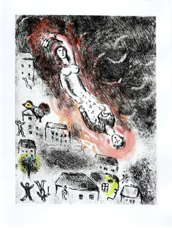 エッチング Chagall - Celui qui dit les choses sans rien dire, Planche XV