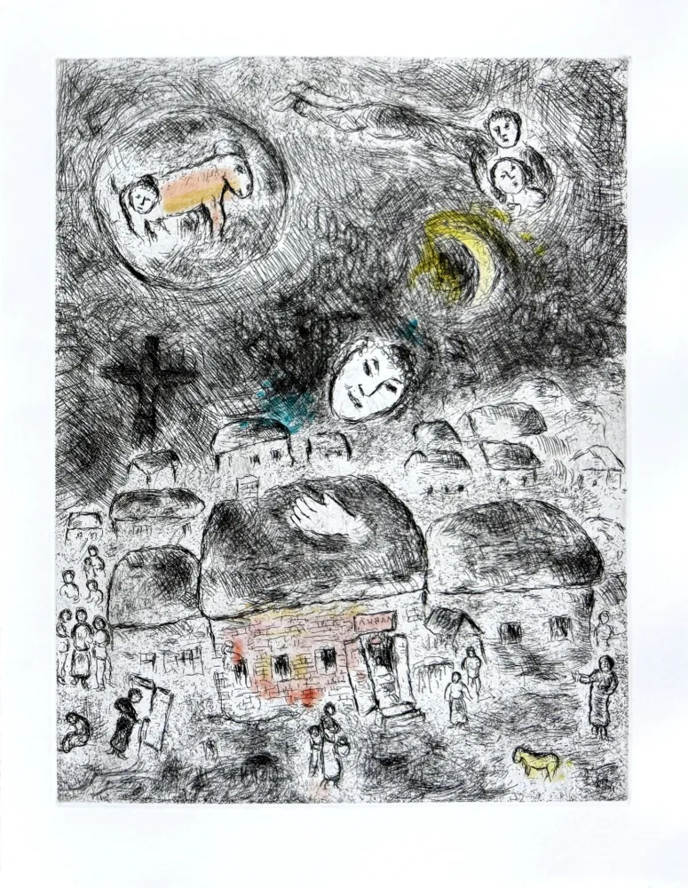 エッチングと　アクチアント Chagall - Celui qui dit les choses sans rien dire, Planche XVII