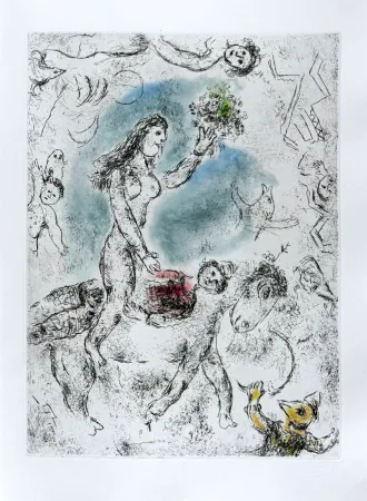 エッチングと　アクチアント Chagall - Celui qui dit les choses sans rien dire, Planche XXII