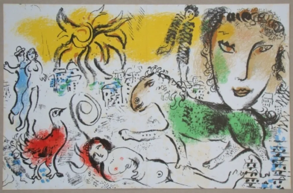 リトグラフ Chagall - Composition pour XXe Siècle