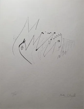 リトグラフ Chagall - David and Bathsheba