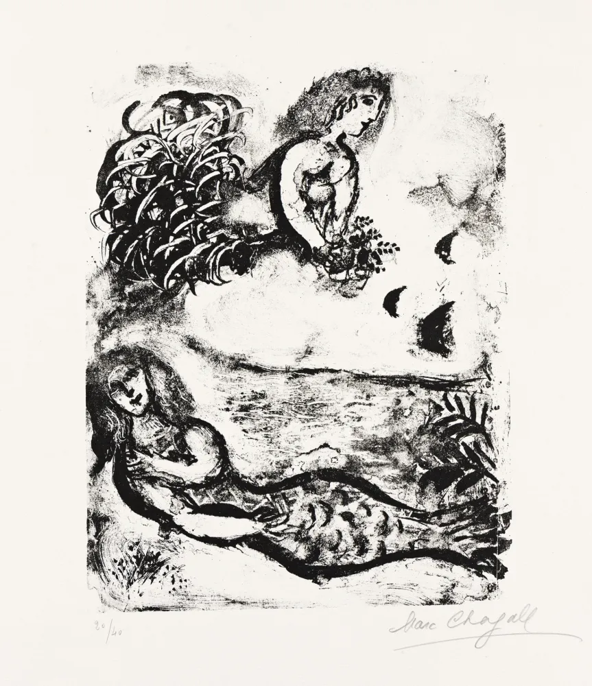 リトグラフ Chagall - Deux Sirènes (Two Sirens)