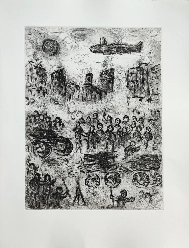 エッチング Chagall - Et sur la terre