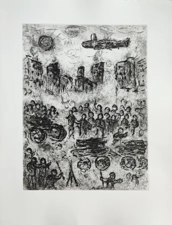 エッチング Chagall - Et sur la terre