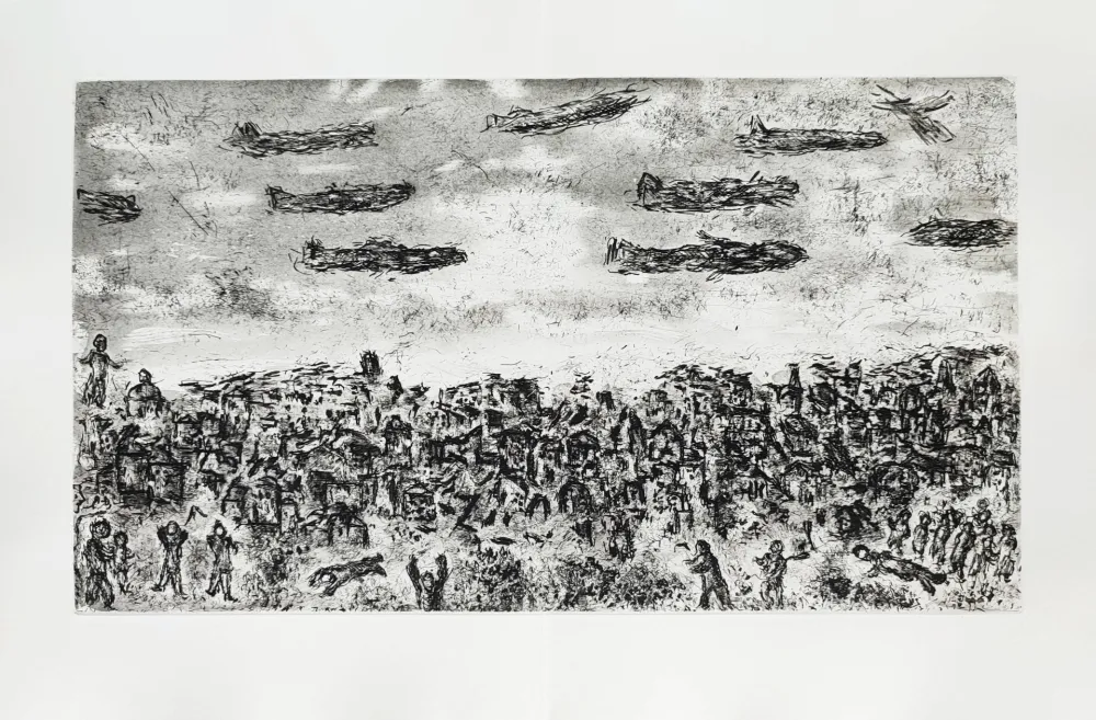 エッチング Chagall - Et sur la terre