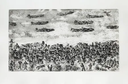 エッチング Chagall - Et sur la terre