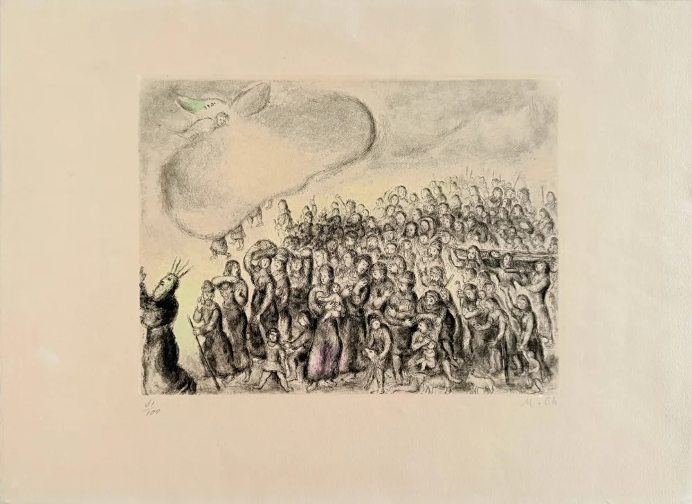 エッチング Chagall - Exodus From Egypt