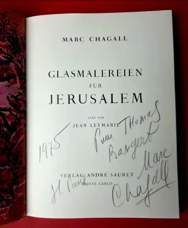 挿絵入り本 Chagall - GLASMALEREIEN FÜR JERUSALEM / Windows  for Jerusalem 