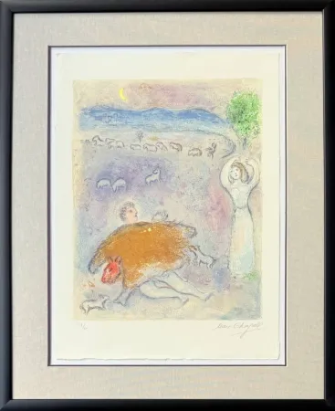 リトグラフ Chagall - (handsigned) La Ruse de Dorcon, from Daphnis et Chloé