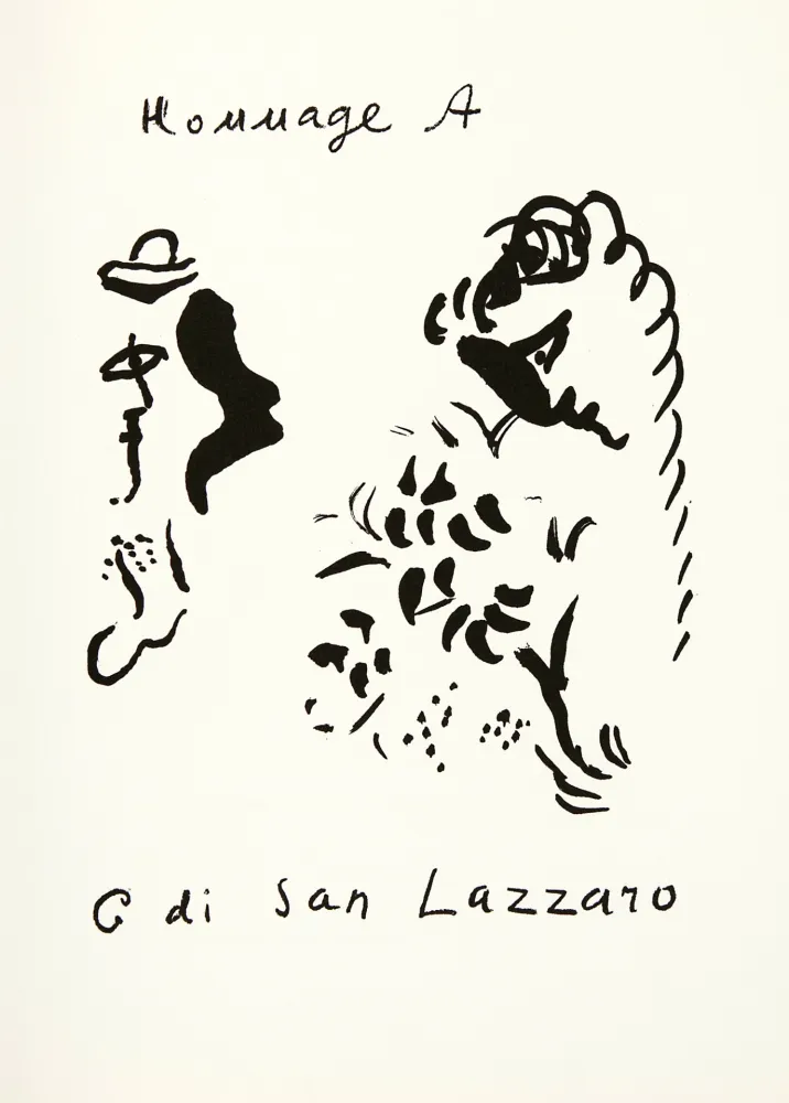 リトグラフ Chagall - Hommage à San Lazzaro