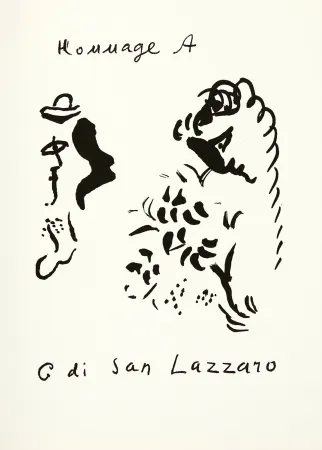 リトグラフ Chagall - Hommage à San Lazzaro