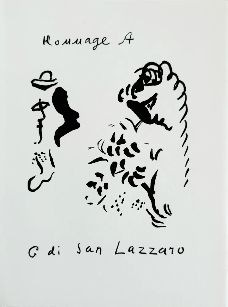 リトグラフ Chagall - Hommage à San Lazzaro