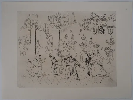 彫版 Chagall - La soirée chez le gouverneur