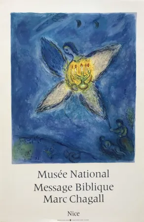 リトグラフ Chagall - '' L'Ange au Chandelier ''