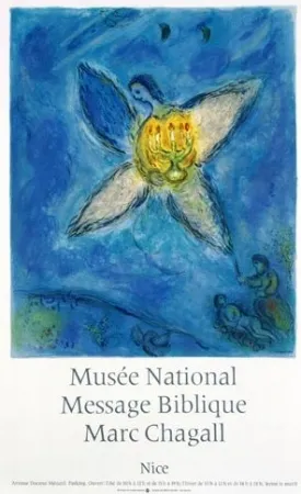 リトグラフ Chagall - LAnge au Chandelier