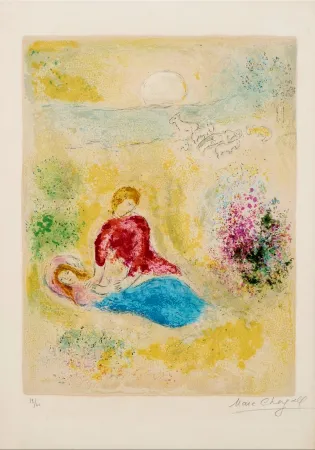 リトグラフ Chagall - L'arondelle - Signed Daphnis et Chloé