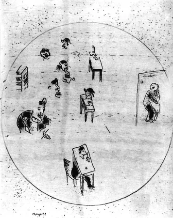 エッチング Chagall - Le bureau des contrats