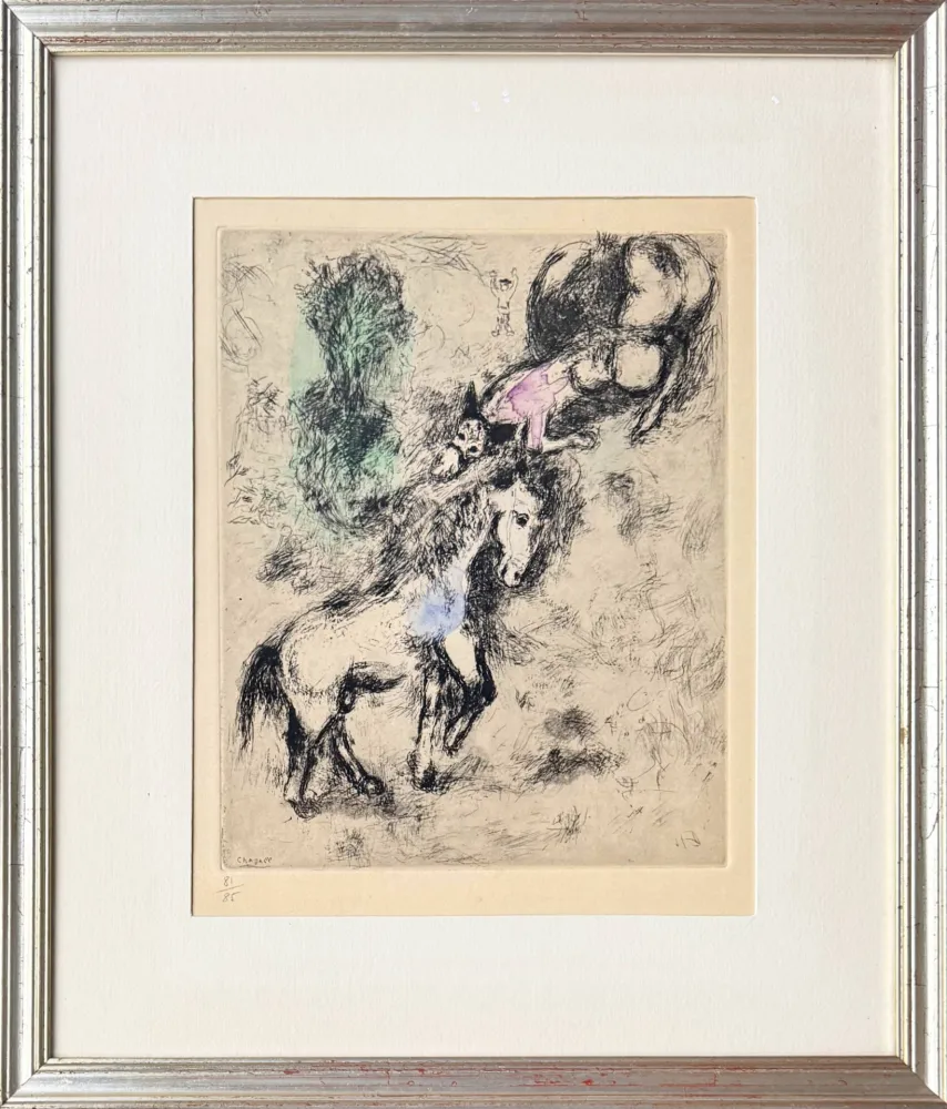 エッチング Chagall - Le Cheval et l'Âne (The Horse and the Donkey)