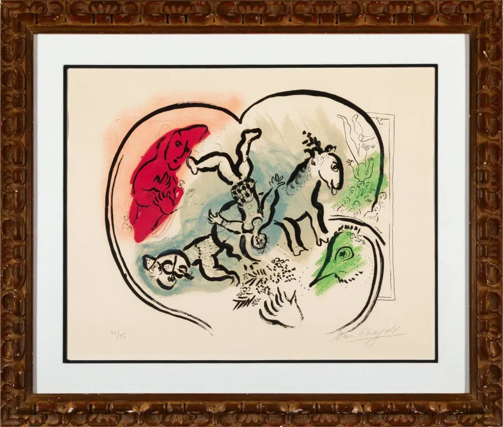リトグラフ Chagall - Le coeur de cirque (The Heart of the Circus)