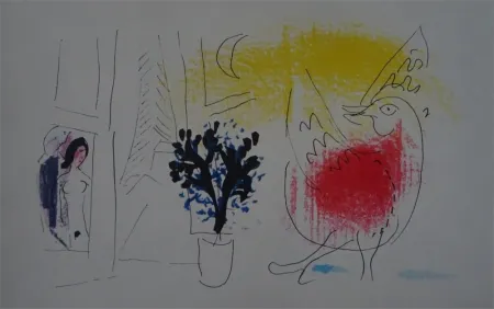 リトグラフ Chagall - Le Coq rouge