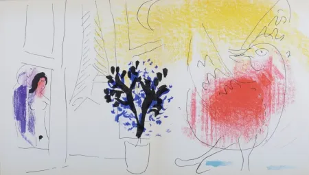 リトグラフ Chagall - Le Coq Rouge