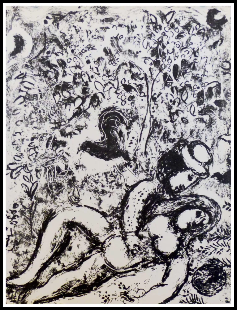 リトグラフ Chagall - LE COUPLE A L'ARBRE