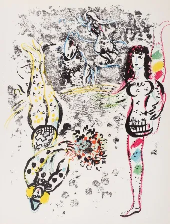 リトグラフ Chagall - Le jeu des acrobates