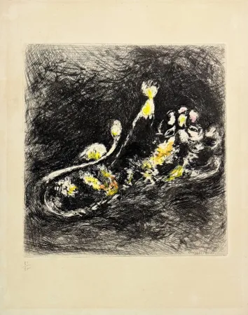 エッチング Chagall - Le lion et le moucheron