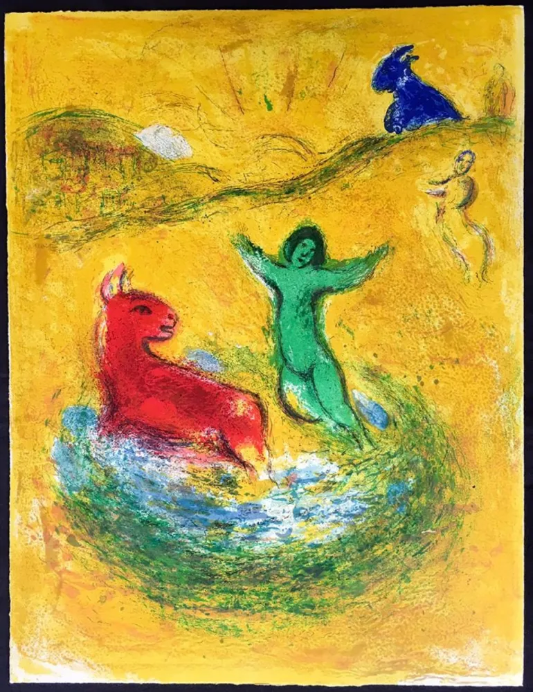 リトグラフ Chagall - LE PIÈGE À LOUP (de la Suite Daphnis & Chloé - 1961)
