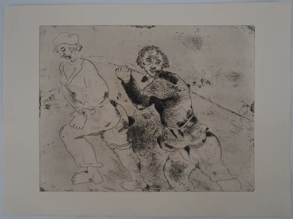 彫版 Chagall - Le retour de pêche (Les haleurs)