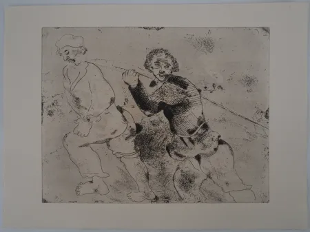 彫版 Chagall - Le retour de pêche (Les haleurs)