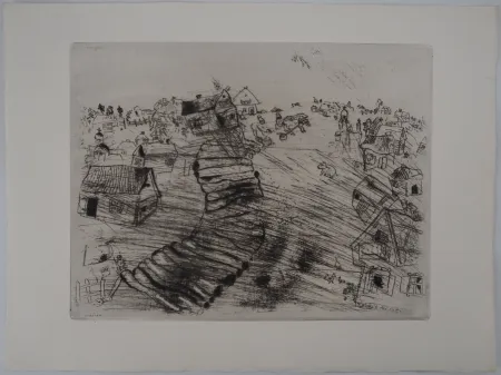 彫版 Chagall - Le village de Pliouchkine