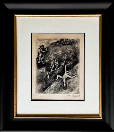 エッチング Chagall - L'Enfant et le Maître d'école