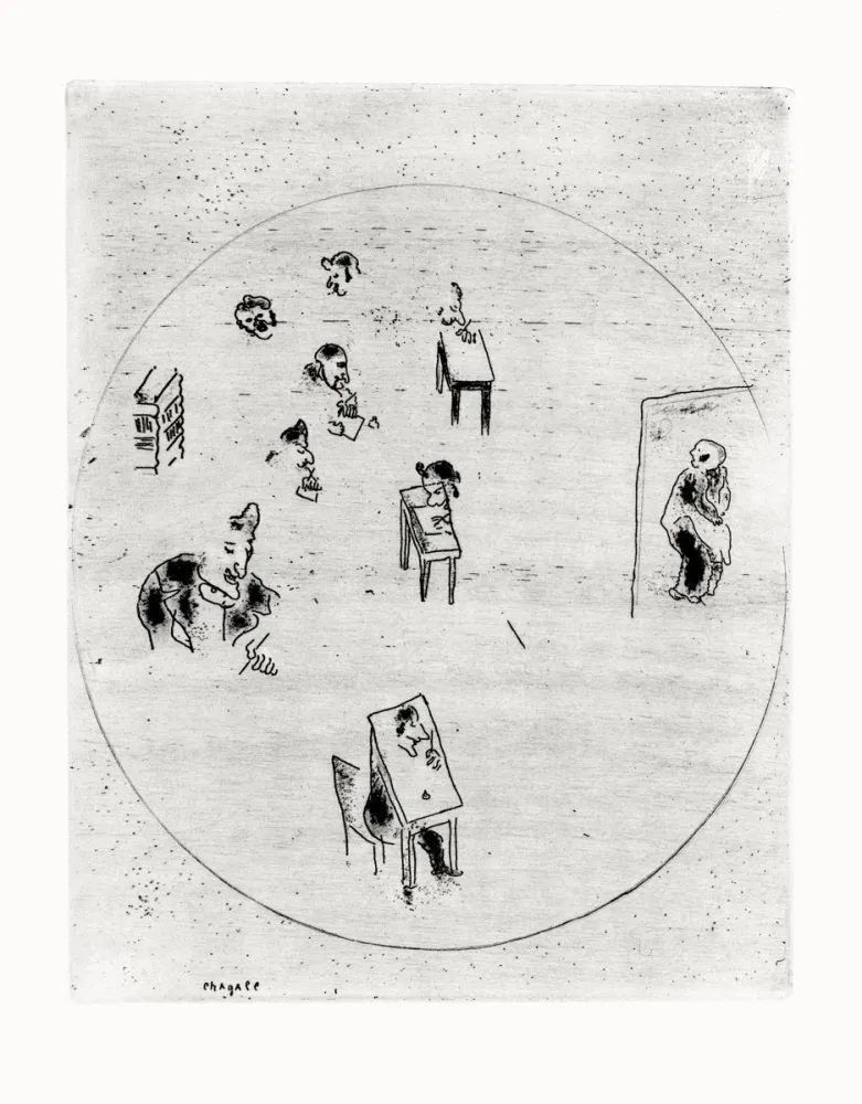 エッチング Chagall - Les Ames Mortes