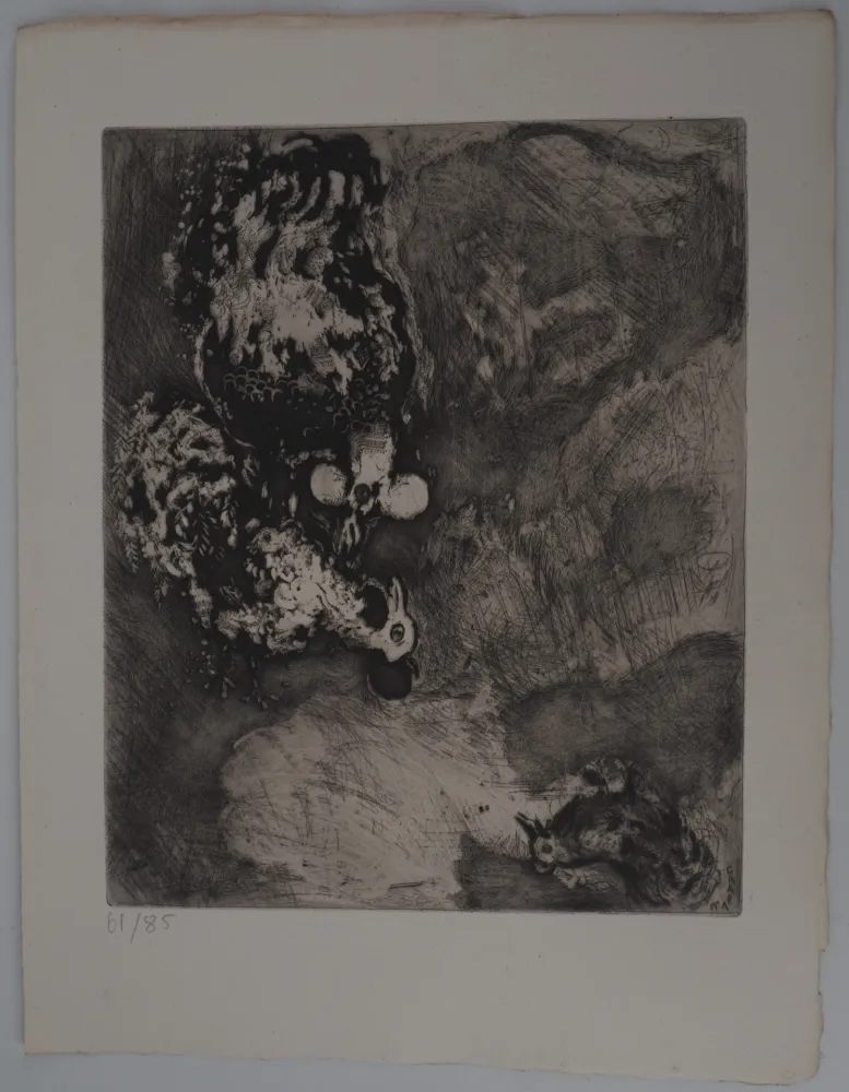 彫版 Chagall - Les deux coqs