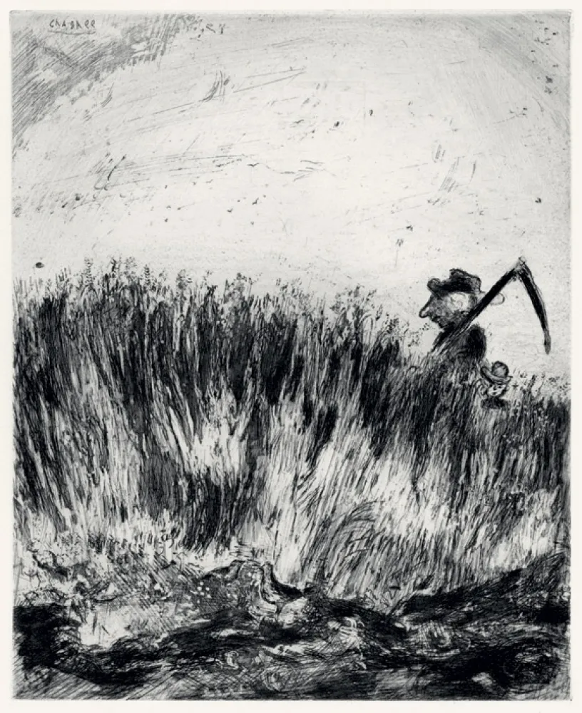 エッチング Chagall - Les Fables de La Fontaine