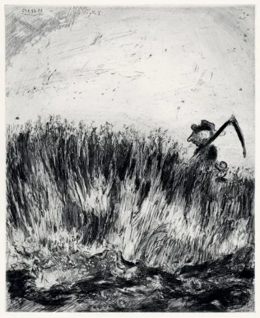 エッチング Chagall - Les Fables de La Fontaine