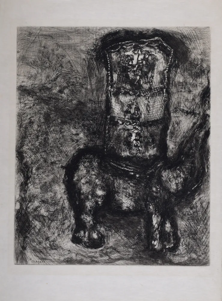 彫版 Chagall - Les Fables de La Fontaine : Le Rat et l'Éléphant, 1952