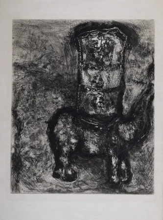 彫版 Chagall - Les Fables de La Fontaine : Le Rat et l'Éléphant, 1952
